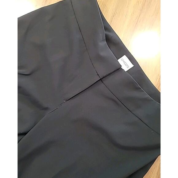 Chico’s Women’s 2S Black Straight Leg Dress Pants Office Career Short EUC - Picture 1 of 7